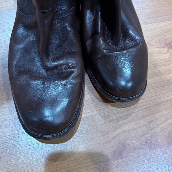 Frye Women's Tall Dark Brown Leather Boots - Picture 5 of 8